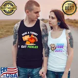 Save A Turkey Eat Pickles Funny Thanksgiving Pickles Lovers T-Shirt Tank Top
