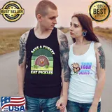 Save A Turkey Eat Pickles Vintage Thanksgiving Pickle Lover T-Shirt Tank Top
