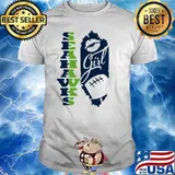 Seahawks Girl Lip Baseball Shirt