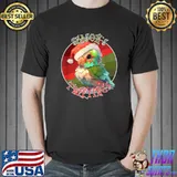 Season's Tweetings Cute Christmas Kawaii Bird Santa Hat Vintage T-Shirt