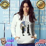 Silhouettes spiderweb window wednesday addams and enid sinclair classic s Hoodie