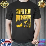 Simpe plan retro music gold art shirt