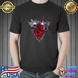 Skull King And Goth Catrina Queen Of Diamonds Couple T-Shirt