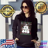 Snowman Christmas Tree Design Snowman T-Shirt Hoodie