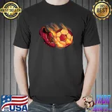 Soccer shoes goal fire ball player for lovers T-Shirt