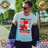 Sorry Ladies Mommy Is My Valentine Day Hearts Dinosaurs T-Shirt