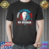 Stars President Biden Fetterman 2024 It's A No Brainer Political Humor T-Shirt