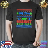 Stay Merry And Bright Groovy Ugly Christmas T-Shirt