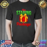 Stop Staring At My Package Gifts Christmas Xmas Ugly Sweater T-Shirt