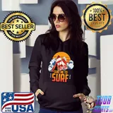 Take Me To Surf Lover Summer Vacation Surfboarding Vintage Sunset Flowers T-Shirt Hoodie