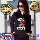 Teddy bear rock and roll lovers classic s Hoodie