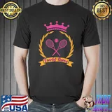 Tennis Queen Tennis Racket Ball Tennis Player Court Crown T-Shirt