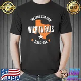 The Lone Star State Wichita Falls Texas Usa Maps Stars T-Shirt