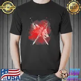 The wolf crossed swords red the witcher classic shirt