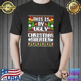 This Is My Ugly Sweater Christmas Santa Clause Bells Xmas Holiday Gifts T-Shirt