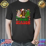 Tis Xmas The Season Football Christmas Tree Cakes Debbie T-Shirt