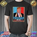 Trump 20-24 Years In Prison Anti-Trump Stars Election 2024 Stars Retro T-Shirt