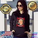Trump Lights Merry Christmas I'll Be Back Trump 2024 Santa Claus T-Shirt Hoodie