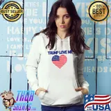 Trump love me heart american flag election 2024 T-Shirt Hoodie