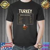 Turkey The Best Family Recipe Nutritional Facts Thanksgiving Food T-Shirt