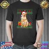 Ugly Sweater Christmas Lights Australian Cattle Dog Lover T-Shirt