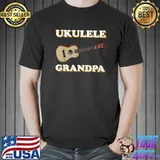 Ukulele Grandpa Guitar Player Music Lover Musician Graphic T-Shirt
