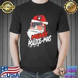 Us merry police mas policeman santa claus police christmas gift shirt