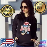 Usa American Soccer Team Football Gnomes American Flag T-Shirt Hoodie