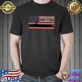 USS Prince William CVE-31 WW2 Escort Carrier Ship American Flag T-Shirt
