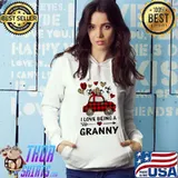 Valentine's Day I Love Being Granny Red Plaid Leopard Truck Hearts T-Shirt Hoodie