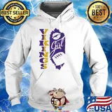 Vikings Girl Lip Baseball Shirt Hoodie