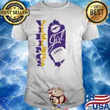 Vikings Girl Lip Baseball Shirt