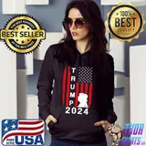 Vote Trump for president Trump 2024 America flag s Hoodie