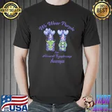 We Wear Purple For Aicardi Syndrome Awareness Gnomes Heart Balloon T-Shirt