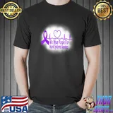 We Wear Purple For Aicardi Syndrome Awareness Month Bleached Heartbeat T-Shirt
