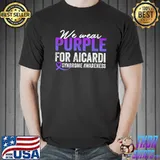 We Wear Purple For Aicardi Syndrome Awareness Ribbon Heart T-Shirt