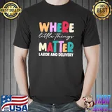 Where Little Things Matter Labor And Delivery Nurse Retro T-Shirt