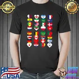World Football Soccer All Countries Flag Supporter Usa 2022 T-Shirt