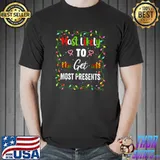 Xmas Most Likely To Get Most Presents Family Matching Pjs Lights And Gifts T-Shirt
