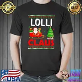 Xmas Tree Santa Christmas Costume Matching Lolli Claus T-Shirt