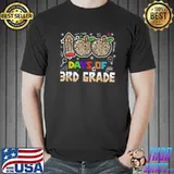 100 Days Of 3rd Grade Leopard Apple 100th Days School Third Grade T-Shirt