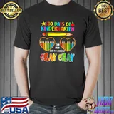 100 Days Of Kindergarten The One Got Me Feeling Cray Cray Pencils Hearts T-Shirt