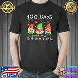 100 Days Of School 100th Day Teacher 3 Nordic Gnomes T-Shirt