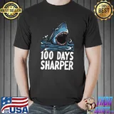 100 Days Sharper Shark Lovers 100th Day of School T-Shirt
