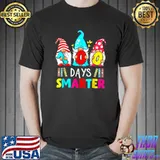100 Days Smarter Cute Gnomes Happy 100th Day Of School Gnome T-Shirt