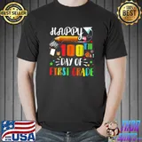 100 Days Smarter First Grade 100th Day Of School 1st Grade Pencil T-Shirt