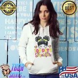 100 Days Smarter Girls Messy Bun Hair Pencils 100th Day Of School T-Shirt Hoodie