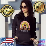 100 Days Smarter Happy 100th Day Of School Rainbow Pencil T-Shirt Hoodie