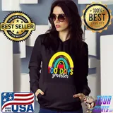 100 Days Smarter Rainbow 100th Day Of School Teacher Gift T-Shirt Hoodie