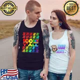 100 Days Y'all Pencil Stars Colorful Student Teacher Happy 100th Day Of School T-Shirt Tank Top